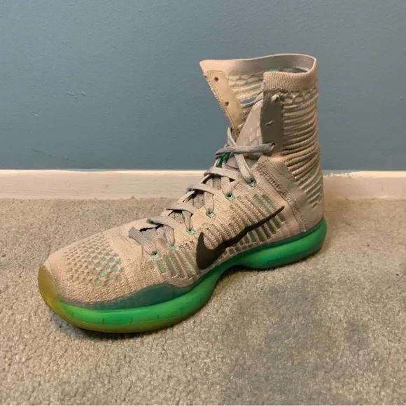 NIKE KOBE X ELITE USED SIZE 7.5M/8.5W WOLF GREY WHITE LIGHT RETRO 718763 041